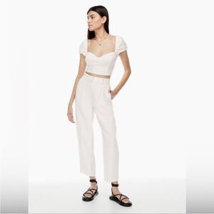 Aritzia Wilfred Light Birch Carrot Pants